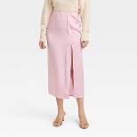 Women's Satin Slip Skirt - A New Day™ Light Pink