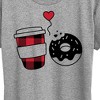 Women's - Instant Message - Coffee And Donut Short Sleeve Graphic T-Shirt - 2 of 4