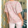 Women's Floral Jacquard Puff Sleeve Top - voy - 2 of 4