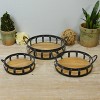 VIP Wood 15.5 in. Brown Cage Trays with Handle Set of 3 - 4 of 4