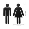 Unique Bargains Self-Adhesive Decor Business Men Women Restroom Sign 1 Set - 2 of 4