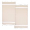 Linum Home Textiles 2pc Diamond Pestemal Beach Towel Beige : Microfiber, Machine Washable, Non-Slip Backing - 2 of 4