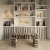 TOV Furniture Zebra Striped Tufted Bench in Brown - 2 of 4