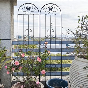 Maggift Patio Decorative Screens, Elegant Vine Pattern Yard Fencing, Pet-Safe Decorative Fence for Yard, Patio, Black, 19.7"*19.7"*86.7" - 1 of 4