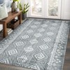 Bohemia Geometric Area Rug, Imitation Cashmere Polyester, Washable, Non-Slip, Foldable for Hallway, Kitchen, Entryway & Office - 2 of 4