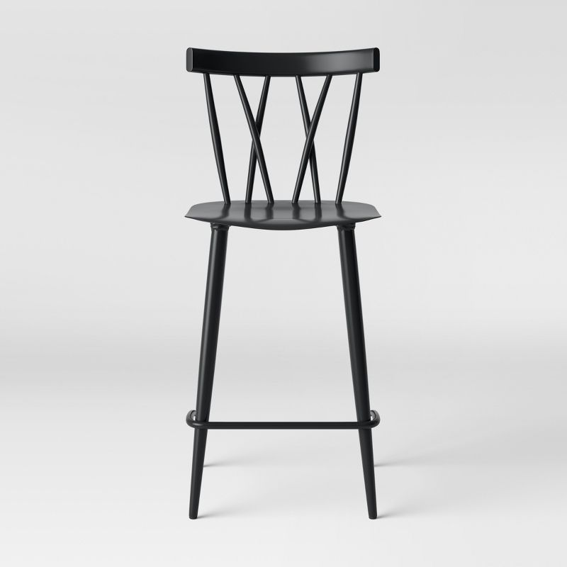 Set of 2 Becket Metal X Back Counter Height Barstool Black - Threshold&#8482;, 3 of 7