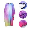 Unique Bargains Ombre Hair Cut Barber Cape Blue Pink 1 Pc - 3 of 4