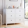 6 Chest of Drawer Dresser, Modern Dresser with Deep Drawers and Nickel Round Handle, Wood Organizer Storage Cabinet - 4 of 4