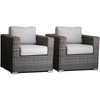 Sapphtopaz Outdoor Patio Furniture Set Wicker Woven Outdoor Couch Chairs with Cushions and Coffee Table Sofa Set for Patio, Garden - 2 of 4