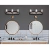 Progress Lighting Briarwood 3-Light Bath Vanity in Antique Bronze with Clear Glass Shades - 3 of 4