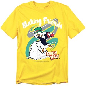 Chilly Willy Making Friends Adult T-Shirt - 1 of 4