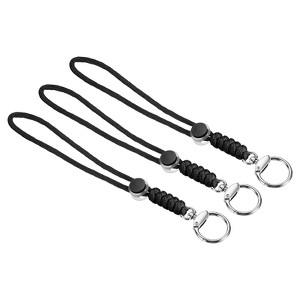 Unique Bargains Braided Wrist Polyester Keychain Wallets ID Cards Lanyard with Hook 3 Pcs - 1 of 4