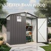 6x4 FT Metal Outdoor Storage Shed with Window and Lockable Door, All-Weather Small Garden Tool Shed for Backyard or Lawn – Cuddlewood - 2 of 4