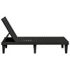 vidaXL Sun Lounger Black 61 in.x22.8 in.x32.7 in. Polypropylene - 4 of 4