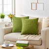 Unique Bargains Linen Solid Contemporary Indoor Outdoor Decorative Throw Pillow Cover 2 Pcs - 2 of 4