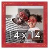 PosterPalooza | Square Shabby Chic Red Picture Frame - UV Acrylic, Foam Board Backing, Hanging Hardware - 2 of 4