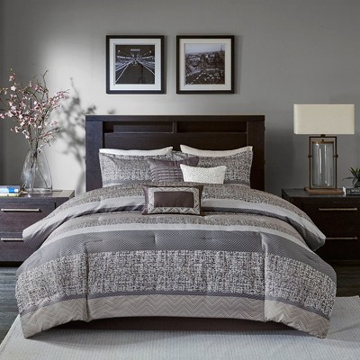 7Pcs Comforter Set, Solid Bedding Set, Microfiber Bed Comforter