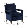 NicBex Velvet Accent Chair,Upholstered Living Room Chairs with Open Arm Design and Solid Wood Legs,Modren Armchair,Club Chairs for Living Room - 3 of 4