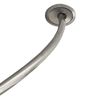 Dual Mount No Rust 50” to 72” Adjustable Curved Shower Curtain Rod