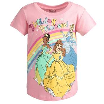 Disney Minnie Mouse Princess The Little Mermaid Moana Lilo & Stitch Frozen Elsa Birthday Girls T-Shirt Toddler to Big Kid