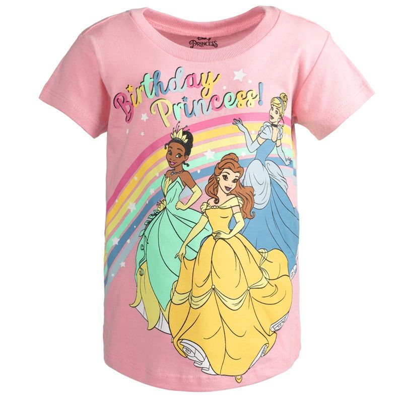Disney Minnie Mouse Princess The Little Mermaid Moana Lilo & Stitch Frozen Elsa Birthday Girls T-Shirt Toddler to Big Kid, 1 of 9