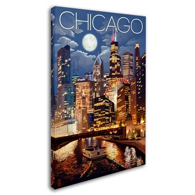 Trademark Fine Art -Lantern Press 'Chicago 1' Canvas Art