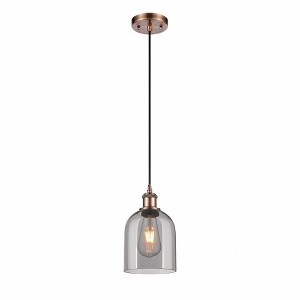 Bella - 1 Light Cord Hung Mini Pendant In Industrial Style-9.5 Inches Tall and 5.5 Inches Wide - 1 of 1