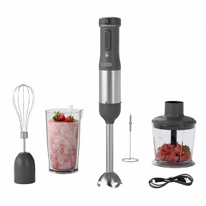 WHUTO Cordless Immersion Hand Blender, 5-in-1 Variable Speed blender handheld,Rechargeable with 2000mAh Battery, BPA-Free & Dishwasher-Safe - 1 of 4
