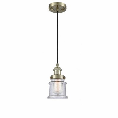 Canton - 1 Light Cord Hung Mini Pendant In Industrial Style-10 Inches Tall and 5.25 Inches Wide