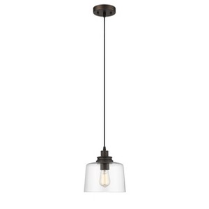 Chloe Lighting Alice Transitional 1 Light Rubbed Bronze Mini Ceiling Pendant 9`` Wide - 1 of 4
