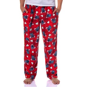 Seven Times Six Disney Lilo & Stitch Adult Stitch Lovestruck Fleece Pajama Sleep Pants Red - 1 of 4