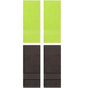 REGALWOVEN 4 Pcs Solid Textured Cotton Soft Absorbent Decorative Hand Towel - 1 of 4