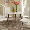 Platter Round Dining Table White - Modway: 4-Point Leg, Wood Frame, Non-Extension, Seats 4 - 4 of 4
