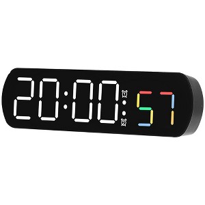 REGALWOVEN Dimmable LED Alarm Clock, 3-Level Brightness 6.5"L x 1.0"W x 1.8"H 1 Pc - 1 of 4
