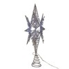 Kurt Adler 15-Inch 80-Light Cool White Micro LED Silver Starburst Tree Topper - 2 of 4