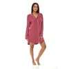 ADR Womens Sleep Shirt 100% Cotton Lightweight Night Shirt Pajama Button Down Top - 2 of 3
