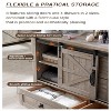 SinCiDo Farmhouse 48" Dresser w/4 Drawers & 2 Barn Doors, Chest of Drawers & Rustic TV Stand w/Adjustable Shelf for Living Room - 3 of 4