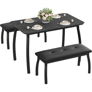 Versatile 44" Extendable Table Set, 3-Piece Convertible Kitchen/Dining Room Furniture, Compact Design for Small Spaces, Easy to Assemble - 1 of 4