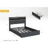 Kumasinova Full/Queen Bed Frame with 4 Drawers,Upholstered Platform Bed Frame with LED Headboard,Bed Frame Full/Queen Size with Charging Station - 2 of 4