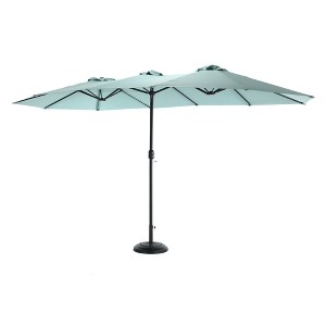 Mondawe 14.8 Ft Double Sided Outdoor Umbrella Rectangular Large with Easy Tilt Crank - 1 of 4