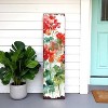 HomeRoots 36" Green Red And White Geranium Solid Wood Porch Sign - 2 of 4