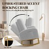 Acekool Upholstered Glider Rocking Chair for Nursery & Living Room, High Back with Side Pocket, Smooth Rock & Glide - 4 of 4