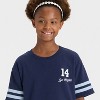 Girls' Short Sleeve French Terry Sporty T-Shirt - Cat & Jack™ - 2 of 4