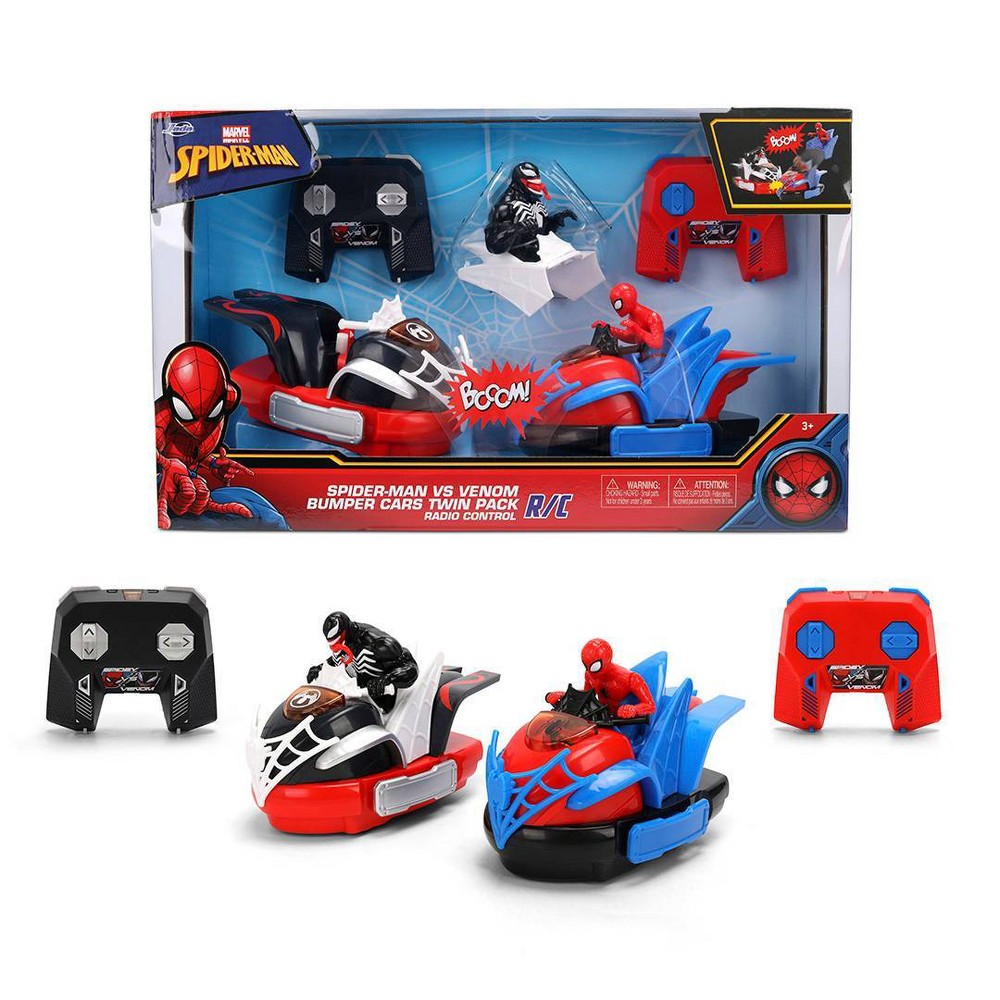 Marvel Spider-Man vs. Venom RC Bumper Cars 2-Pack Toy Vehicles