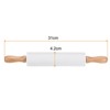 Unique Bargains Silicone Non-Stick Wooden Handle Kitchen Reusable Rolling Pin 2 Pcs - 2 of 4