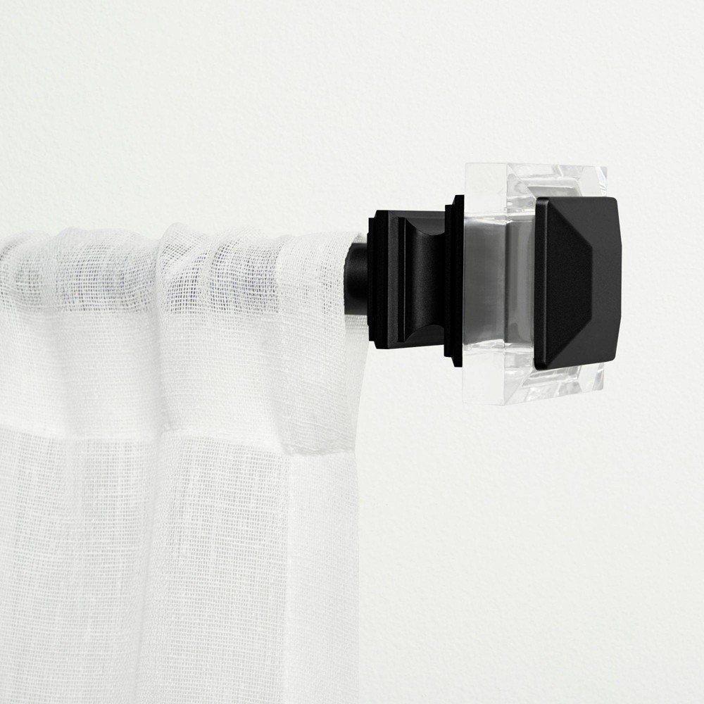 Photos - Curtains & Drapes Exclusive Home 66"-120" Prism Curtain Rod - Matte Black