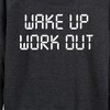 Women's - Instant Message - Wake Up Work Out Lightweight French Terry Wide Neck Long Sleeve Graphic Shirt - 2 of 4