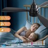 Sofucor 48 Inch Smart Ceiling Fan with Lights and Remote/APP Control Work with Alexa/Google Low Profile Ceiling Fan for Indoor Outdoor Bedroom - 4 of 4