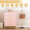 White Dresser for Bedroom, 4 Drawer Dresser with Golden Handles, Wooden Storage Cabinet for Living Room, Hallway, Nursery - 4 of 4