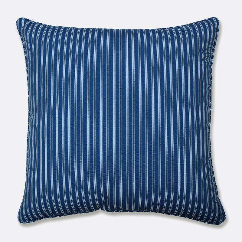 25" Resort Stripe Floor Pillow Blue - Pillow Perfect, 1 of 6